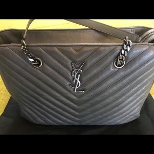 YSL matelasse chevron tote